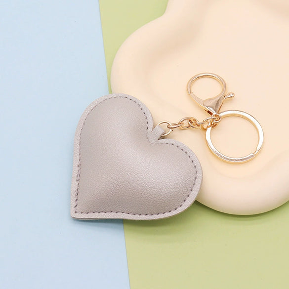 Leather Heart Keychain For Ladies Fashion Luggage And Car Interior Pendant Factory Wholesale