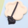 Leather Heartshaped Keychain Pendant Solid Color Modern Minimalist Style