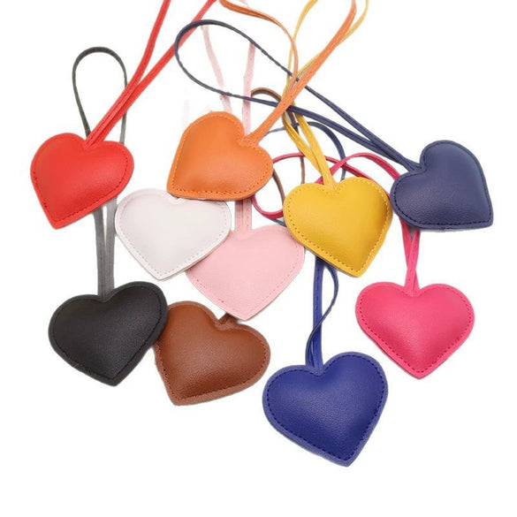 Leather Heartshaped Pendant Key Chain Creative Modern Simplicity Style