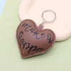 Leather Heartshaped Valentine's Day Love Car Keychain Pendant For Couple Modern Simplicity Style