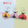 Leather Insect Ladybug Keychain Modern Minimalist Style