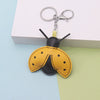 Leather Insect Ladybug Keychain Modern Minimalist Style