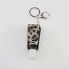 Leather Keychain And Hand Sanitizer Bottle Case With Hot Drill Design Artificial Leather Minimalist Style