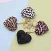 Leather Leopard Love Peach Heart Keychain And Car Pendant Bag Pendant Accessories For Couple