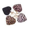 Leather Leopard Love Peach Heart Keychain And Car Pendant Bag Pendant Accessories For Couple