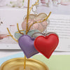 Leather Peach Heart Keychain Fashionable Couple Pendant