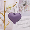 Leather Peach Heart Keychain Fashionable Couple Pendant
