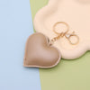 Leather Peach Heart Keychain For Women Fashion Luggage And Car Interior Pendant