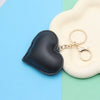 Leather Peach Heart Keychain For Women Fashion Luggage And Car Interior Pendant