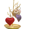 Leather Peach Heart Keychain For Women Fashion Luggage And Car Interior Pendant