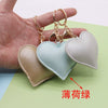 Leather Peach Heart Keychain For Women Fashion Luggage And Car Interior Pendant