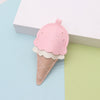 Leather Plush Ice Cream Mini Cone Popsicle Shape Keychain Bag Charm