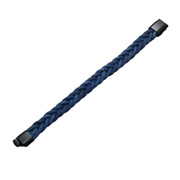 Leather Rope Bracelet Handwoven Retro Geometric Style For Men