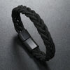Leather Rope Bracelet Handwoven Retro Geometric Style For Men