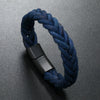 Leather Rope Bracelet Handwoven Retro Geometric Style For Men