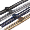 Leather Stainless Steel Geometric Shapes Woven Bracelet Jewelry With Electroplating Treatment
