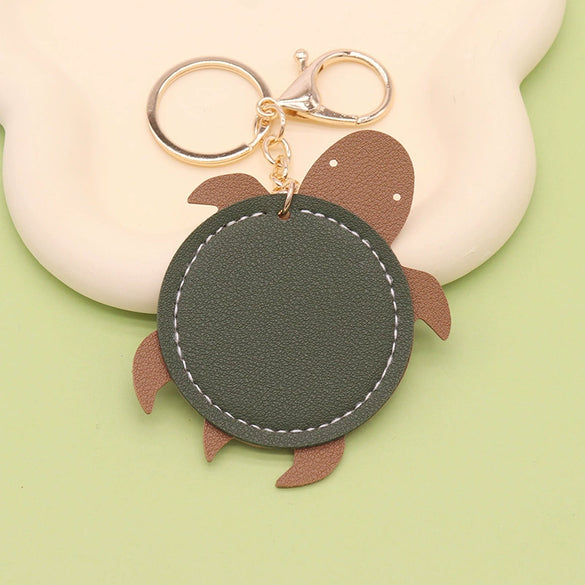 Leather Turtle Key Chain Pendant Casual Creative Cute Pastoral Style For Couples