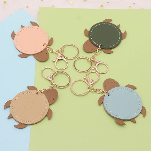 Leather Turtle Key Chain Pendant Casual Creative Cute Pastoral Style For Couples