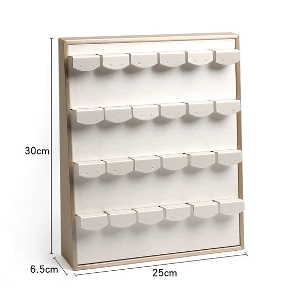 Leather Vertical Jewelry Display Rack For Rings Earrings And Pendants Jewelry Store Props