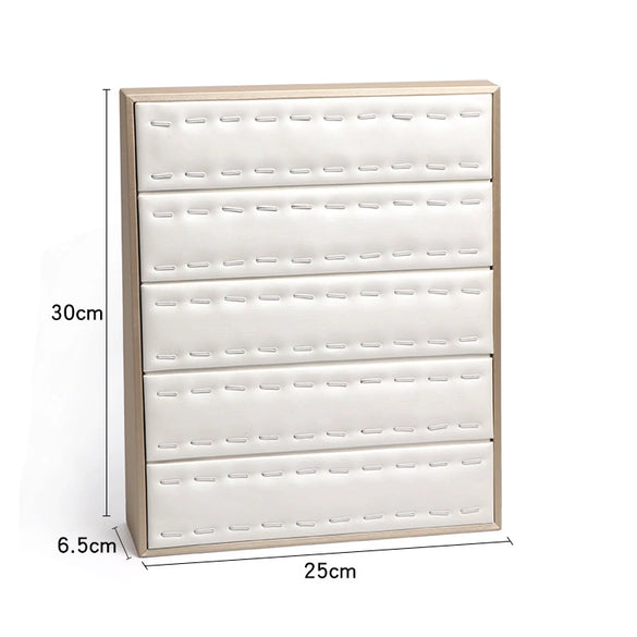 Leather Vertical Jewelry Display Rack For Rings Earrings And Pendants Jewelry Store Props
