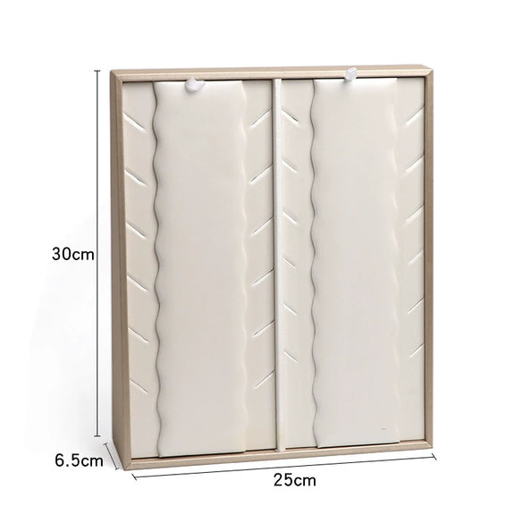 Leather Vertical Jewelry Display Rack For Rings Earrings And Pendants Jewelry Store Props