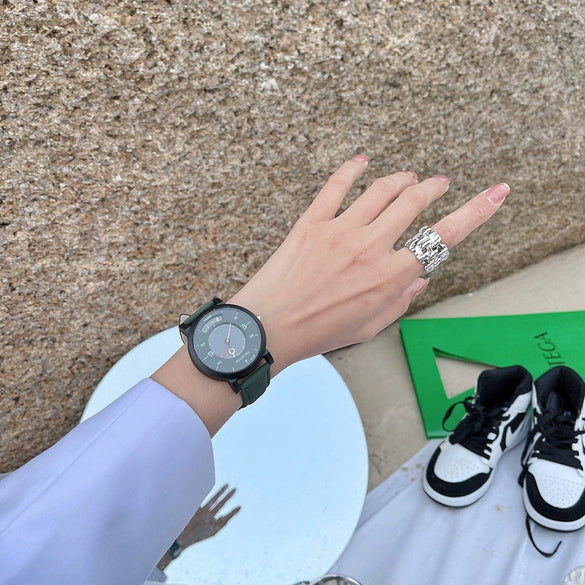 Leather Watch Casual Retro Style For Men And Women