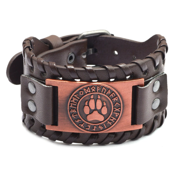 Leather Woven Animal Shape Bracelet For Men