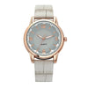 Leisure Alloy And Imitation Leather Women's Watch With Round Dial And Pin Buckle
