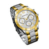 Leisure Alloy Band Round Dial Quartz Watch For Men