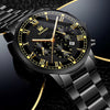 Leisure Alloy Belt Quartz Watch With Round Dial And Horseshoe Buckle For Men