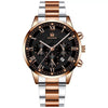 Leisure Alloy Belt Quartz Watch With Round Dial And Horseshoe Buckle For Men