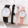 Leisure Alloy Case Imitation Leather Strap Round Dial Quartz Watches For Men And Women