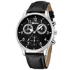Leisure Alloy Case Stainless Steel Clasp Imitation Leather Strap Round Dial Pu Belt Quartz Watch With Printed Logo And Luminous Exquisite Dial For Men