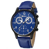 Leisure Alloy Case Stainless Steel Clasp Imitation Leather Strap Round Dial Pu Belt Quartz Watch With Printed Logo And Luminous Exquisite Dial For Men