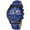 Leisure Alloy Case Stainless Steel Clasp Imitation Leather Strap Round Dial Pu Belt Quartz Watch With Printed Logo And Luminous Exquisite Dial For Men
