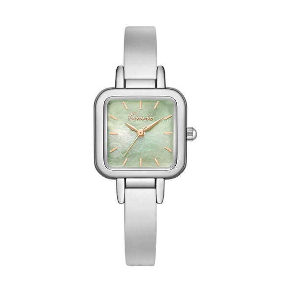 Leisure Alloy Quartz Watch For Women With Square Dial And Round Corners