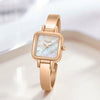 Leisure Alloy Quartz Watch For Women With Square Dial And Round Corners