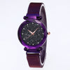 Leisure Alloy Women's Quartz Watch And Bracelet Twopiece Set With Magnet Buckle And Round Dial