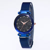 Leisure Alloy Women's Quartz Watch And Bracelet Twopiece Set With Magnet Buckle And Round Dial