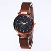 Leisure Alloy Women's Quartz Watch And Bracelet Twopiece Set With Magnet Buckle And Round Dial