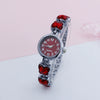 Leisure Butterfly Bracelet Women's Round Digital Quartz Watch Alloy Material
