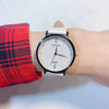 Leisure Couple's Watch With Alloy Case Imitation Leather Strap And Stainless Steel Clasp Round Dial