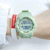 Leisure Electronic Watch For Female With Silicone Strap And Plastic Case In Cute Maiden Style With Heart Shape