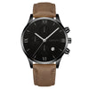 Leisure Fashion Calendar Roman Pattern Alloy Case Imitation Leather Strap Men's Watch