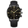 Leisure Fashion Calendar Roman Pattern Alloy Case Imitation Leather Strap Men's Watch
