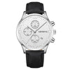 Leisure Fashion Calendar Roman Pattern Alloy Case Imitation Leather Strap Men's Watch
