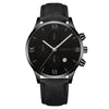 Leisure Fashion Calendar Roman Pattern Alloy Case Imitation Leather Strap Men's Watch