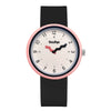 Leisure Female Silicone Band Alloy Case Round Dial Pointer Quartz Watch