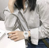 Leisure Female Student Translucent Square Electronic Luminescent Plastic Watch