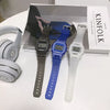 Leisure Female Student Translucent Square Electronic Luminescent Plastic Watch